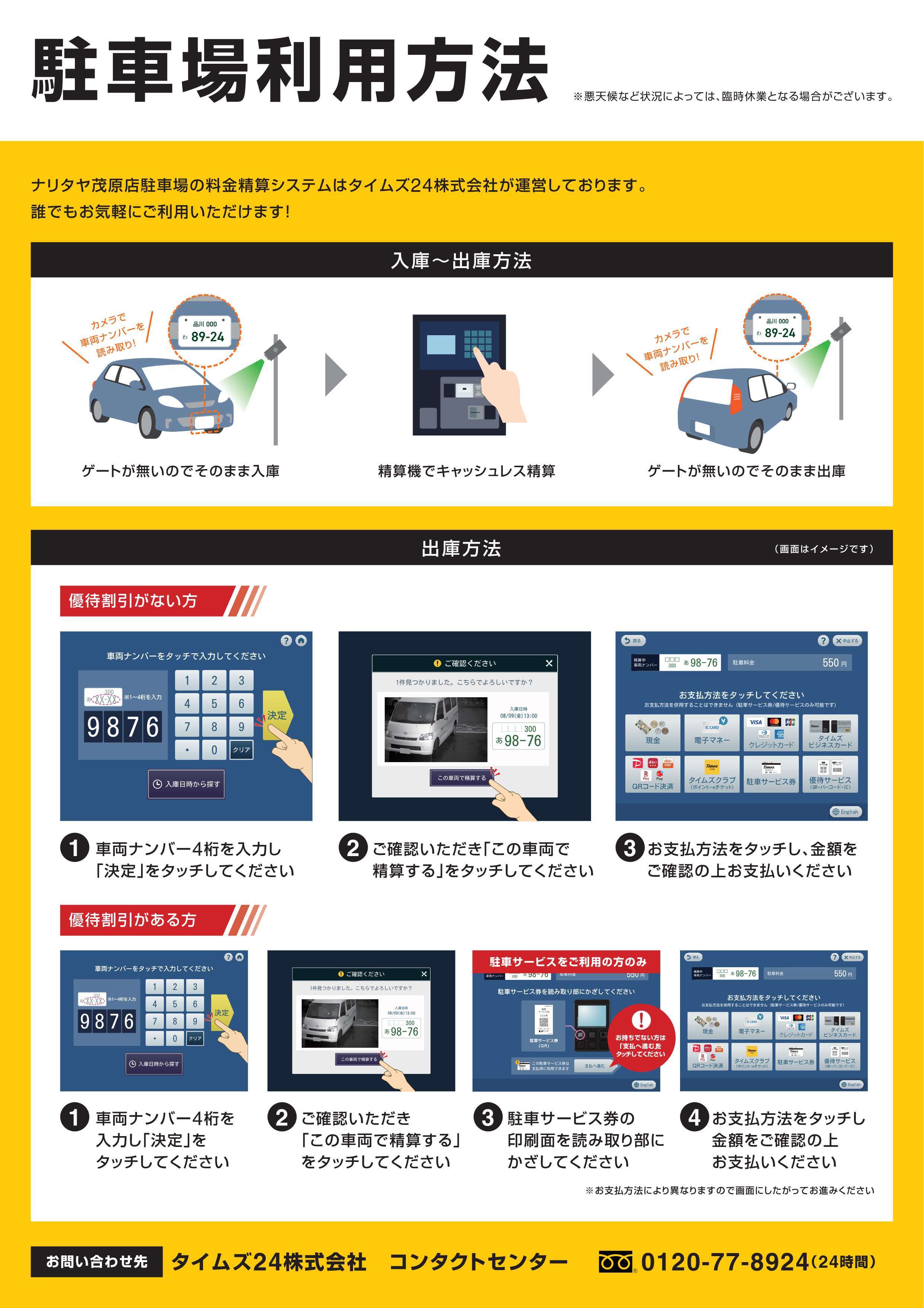 ナリタヤ駐車場利用変更チラシ2